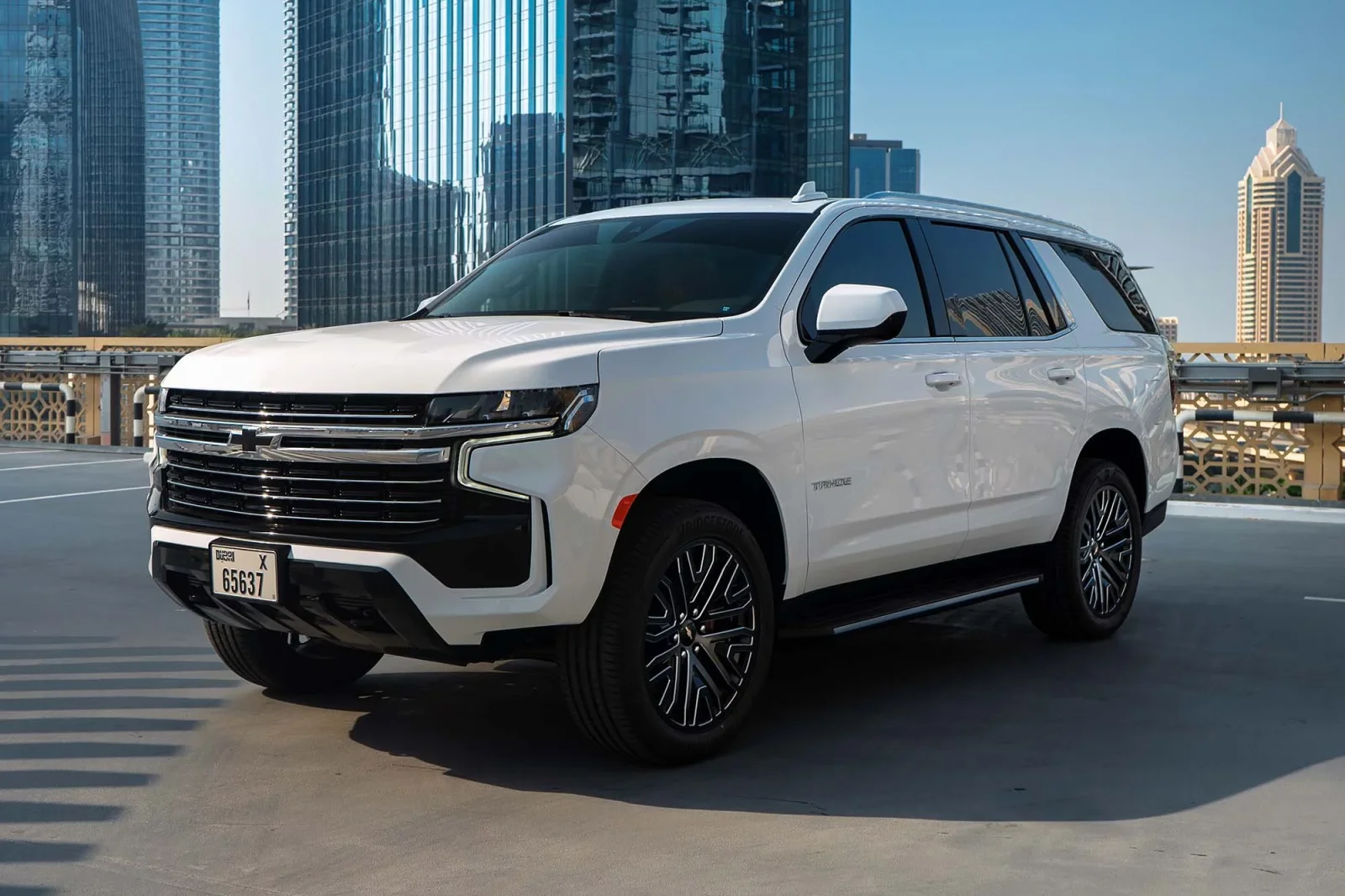 Loyer Chevrolet Tahoe  Blanc 2021 en Dubai