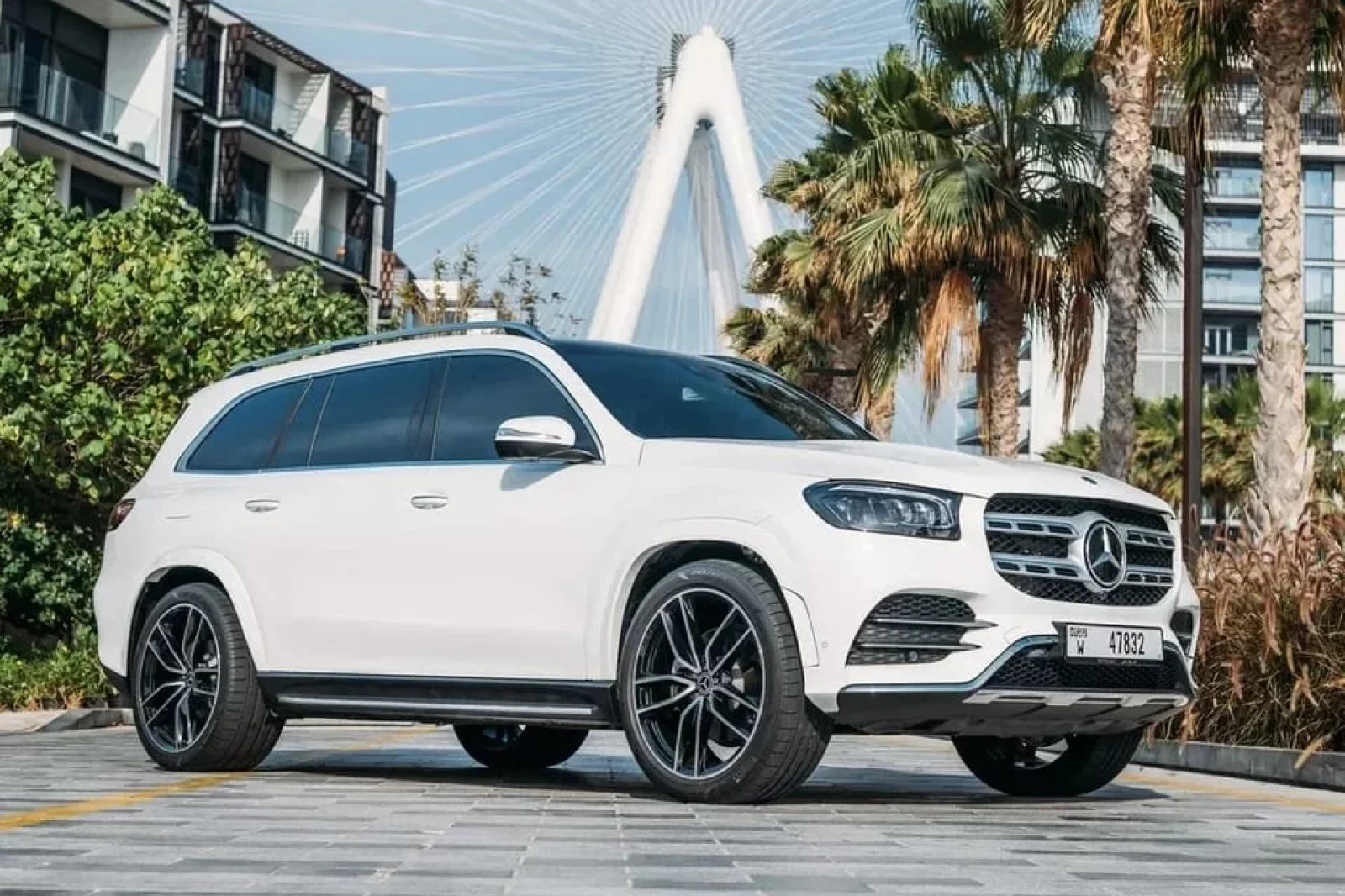 Loyer Mercedes-Benz GLS-Class 450 Blanc 2022 en Dubai