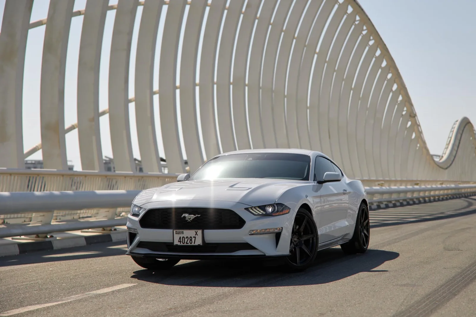 Rent Ford Mustang  White 2021 in Dubai