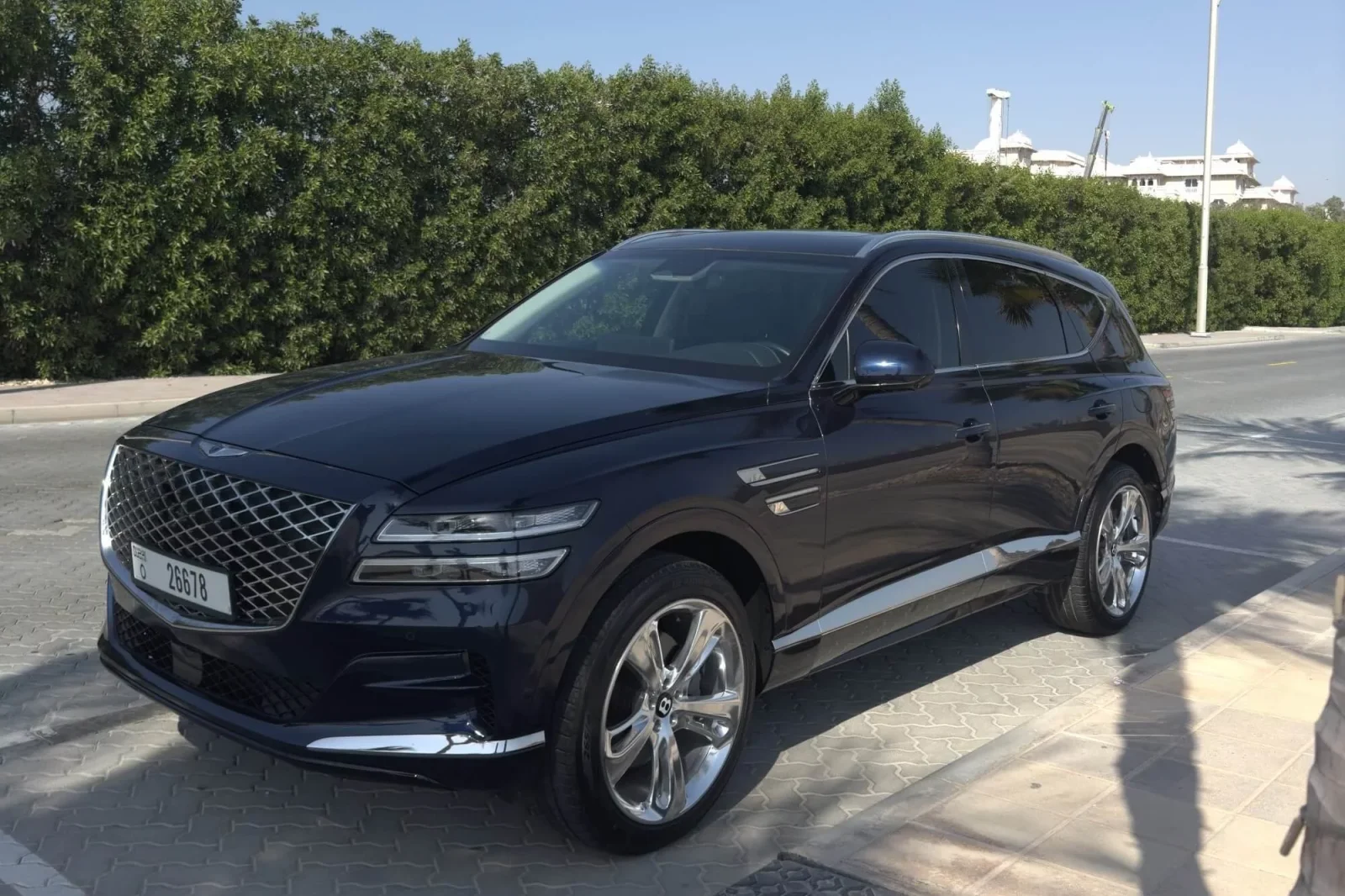 Rent Genesis GV80  Blue 2021 in Dubai