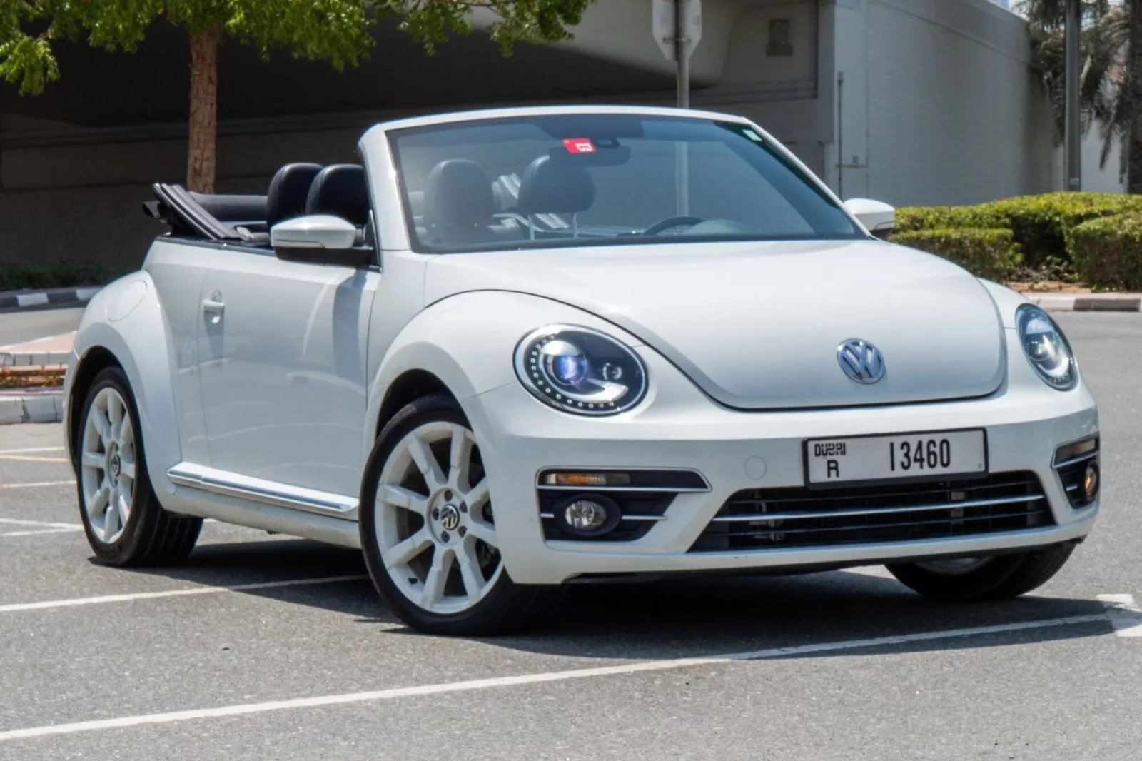 Rent Volkswagen Beetle Cabrio White 2019 in Dubai