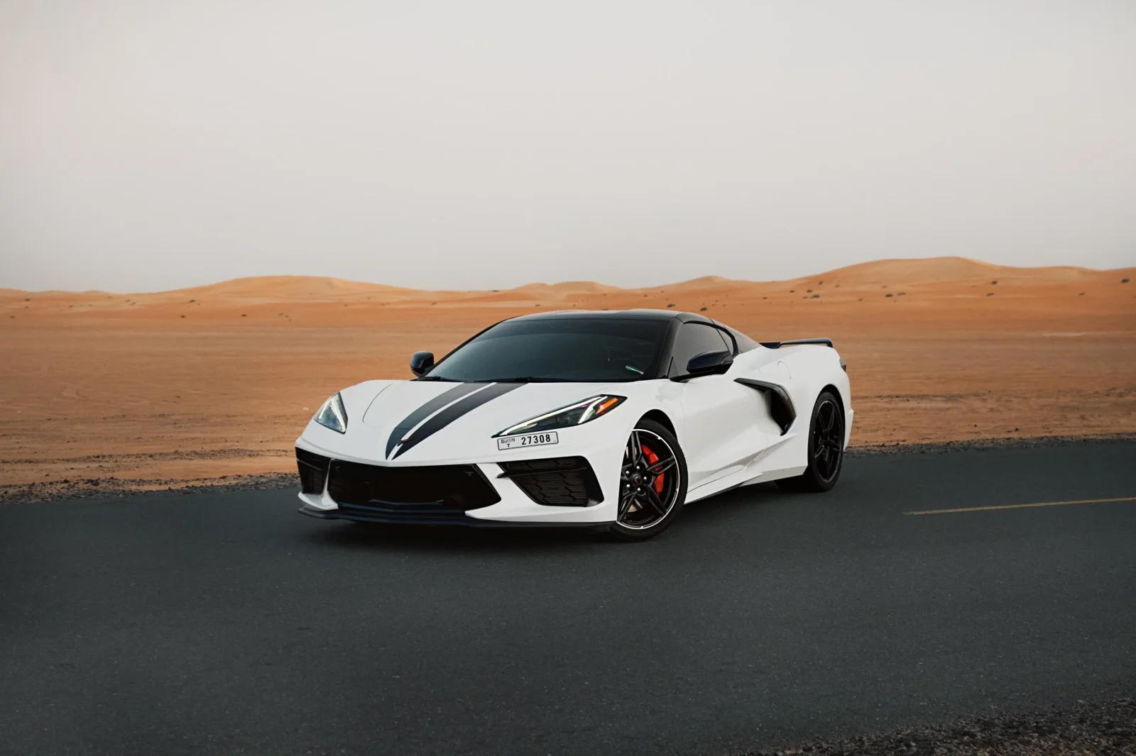 Rent Chevrolet Corvette  White 2021 in Dubai