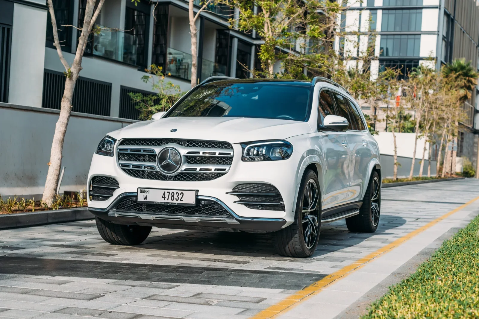 Rent Mercedes-Benz GLS-Class 450 White 2022 in Dubai