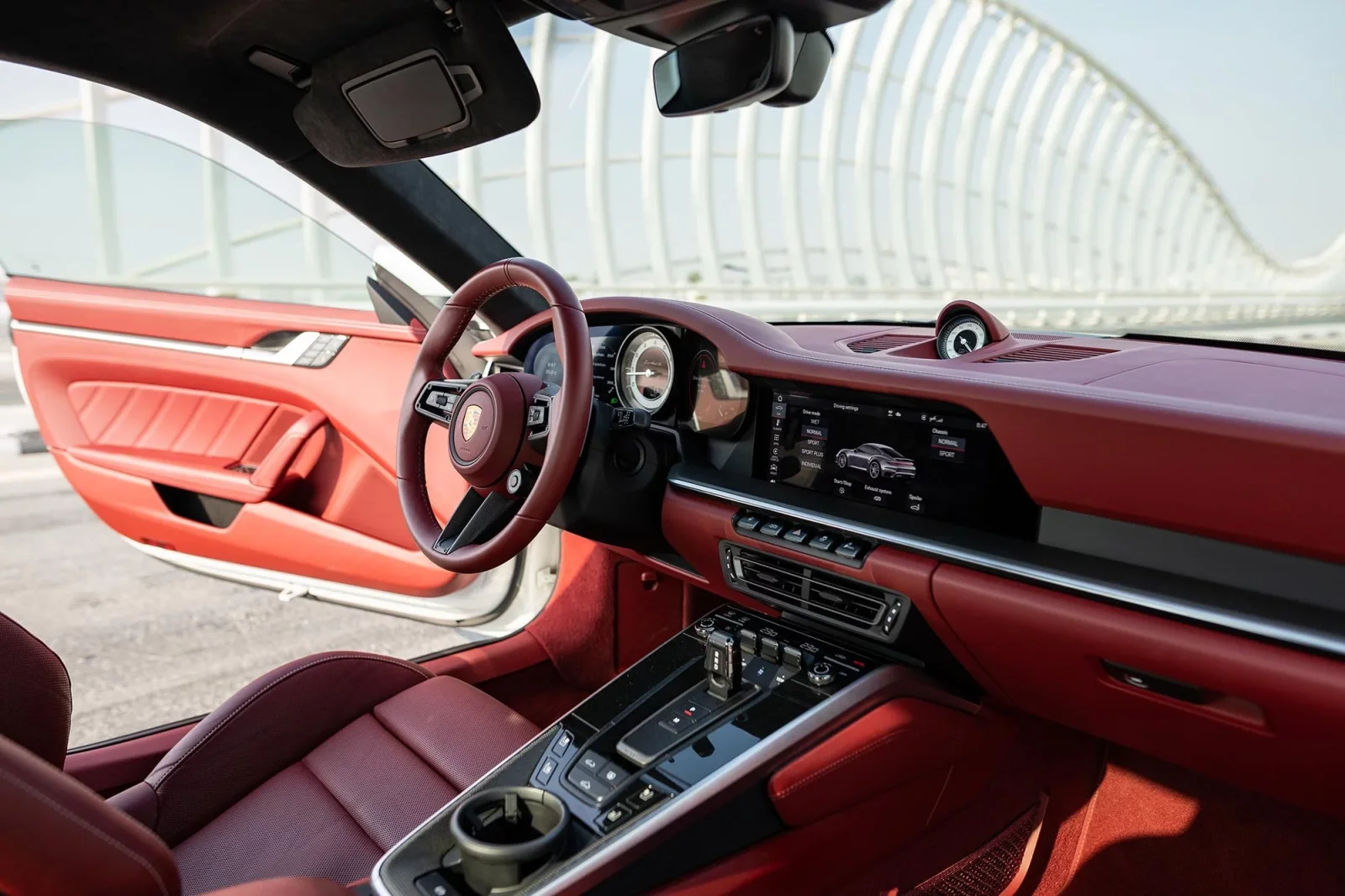 Rent Porsche 911 Turbo S White 2020 in Dubai - 8 