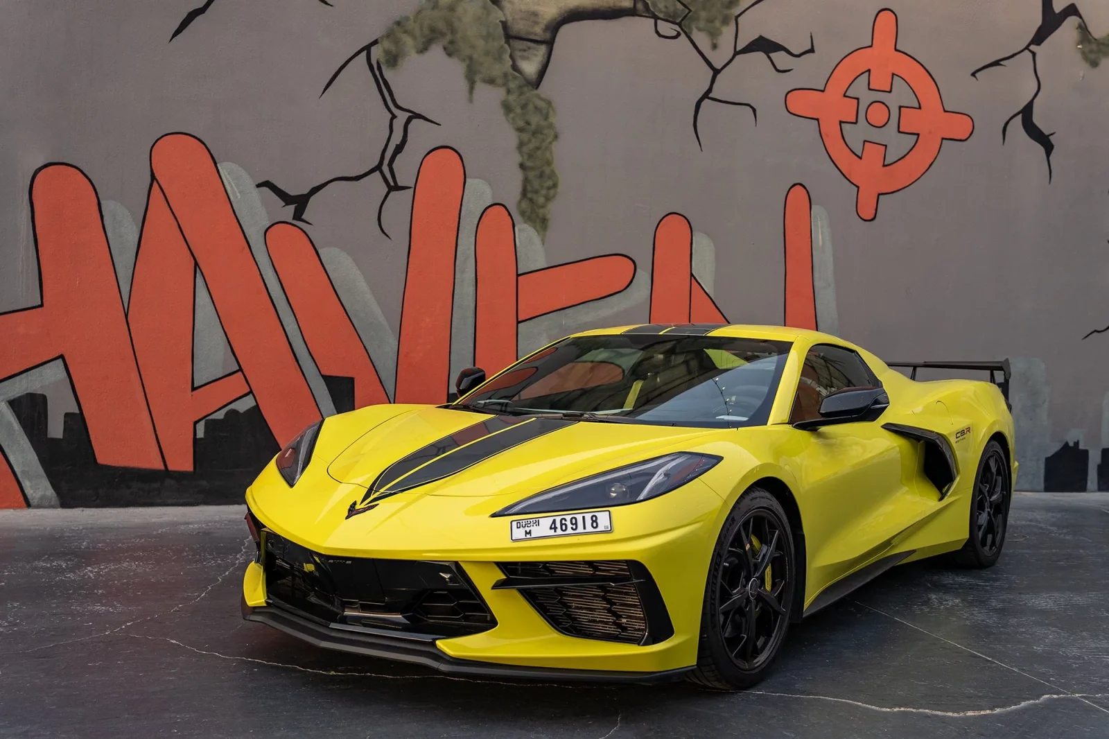 Kiralık Chevrolet Corvette C8 R Edition Sarı 2021 içinde Dubai