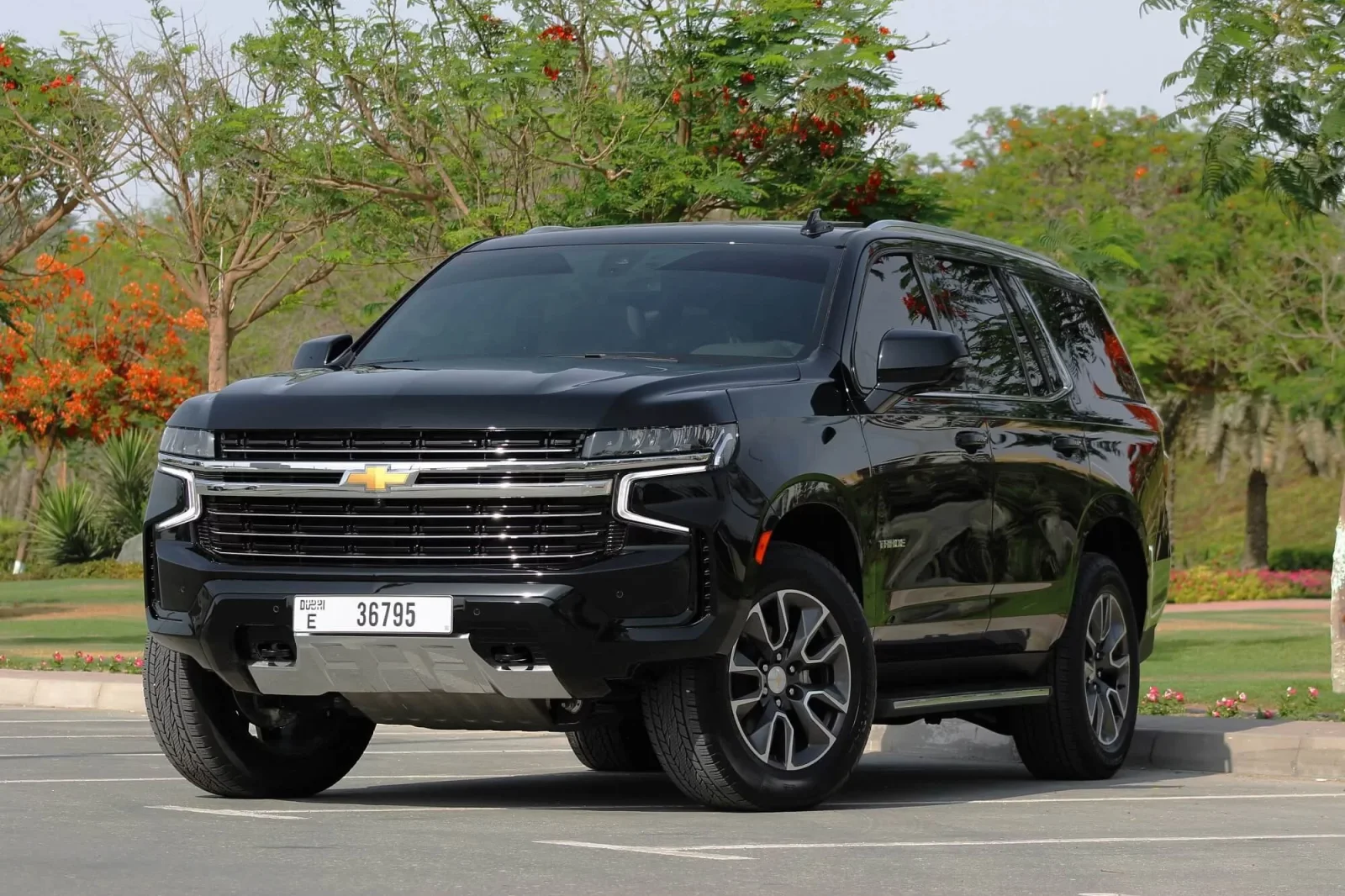 Rent Chevrolet Tahoe  Black 2022 in Dubai