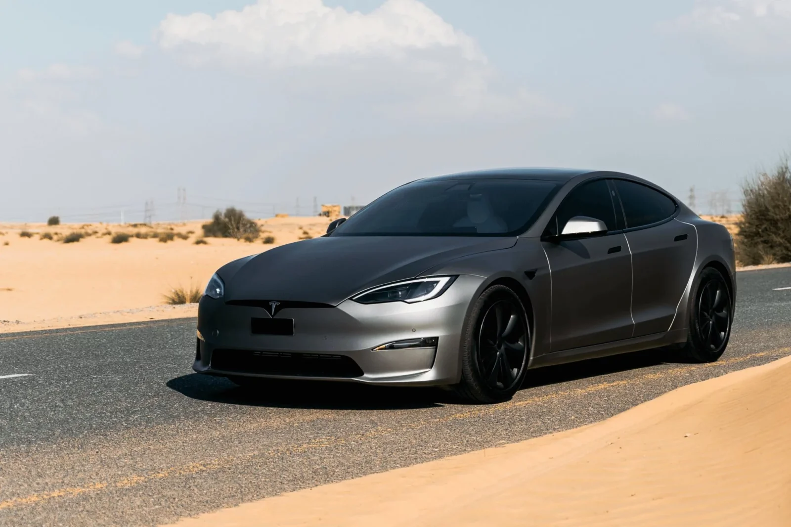 Rent Tesla Model S Long Range Grey 2022 in Dubai