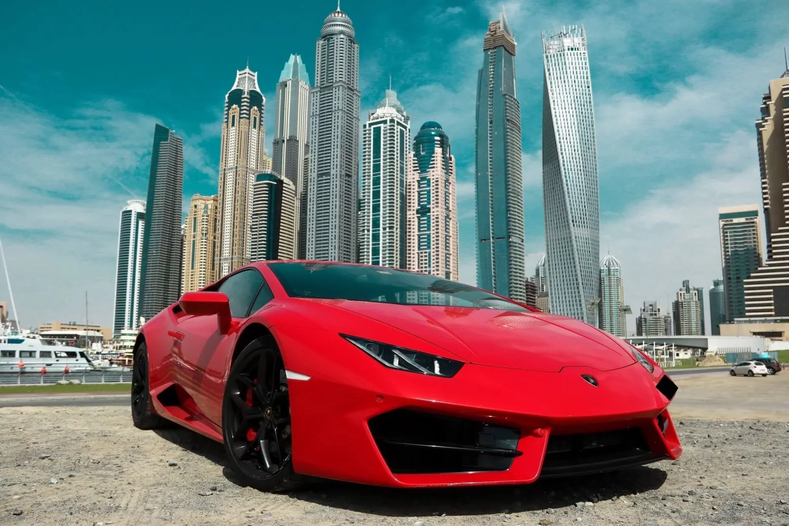 Miete Lamborghini Huracan  Rot 2021 in der Dubai