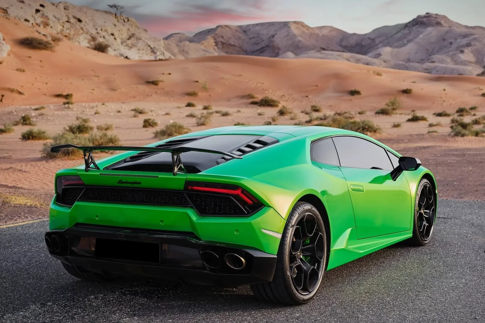 Rent Lamborghini Huracan  Green 2021 in Dubai - 4 