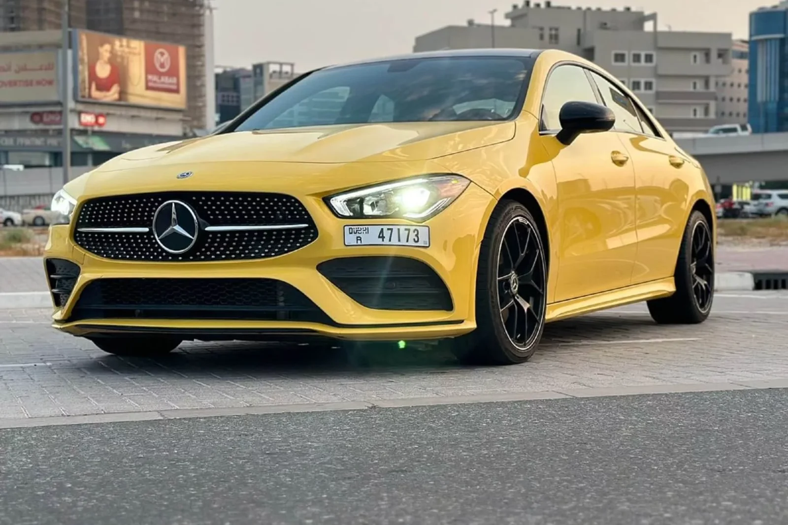 Rent Mercedes-Benz CLA-Class 250 Yellow 2022 in Dubai