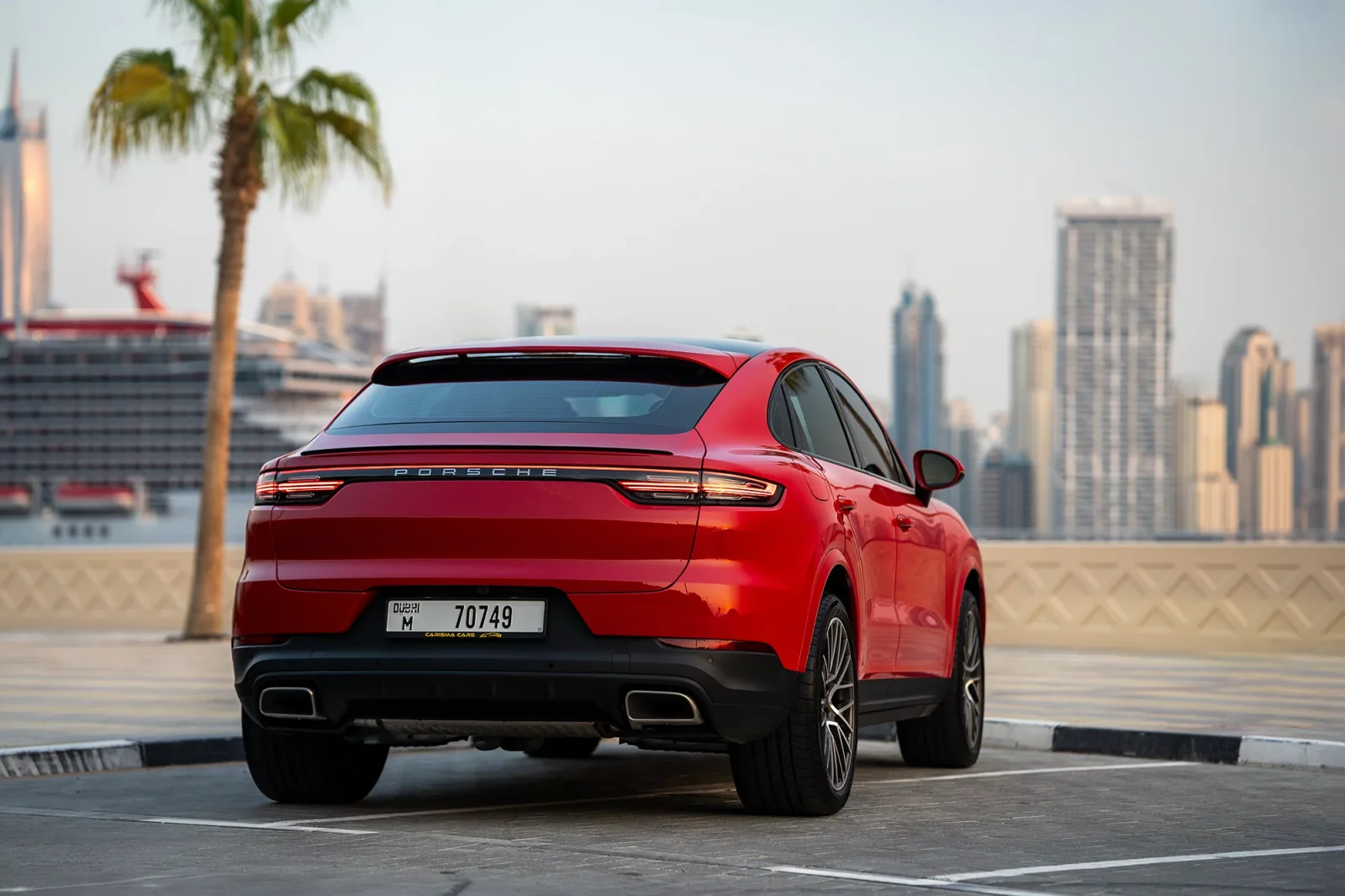 Rent Porsche Cayenne Coupe  Red 2022 in Dubai - 6 