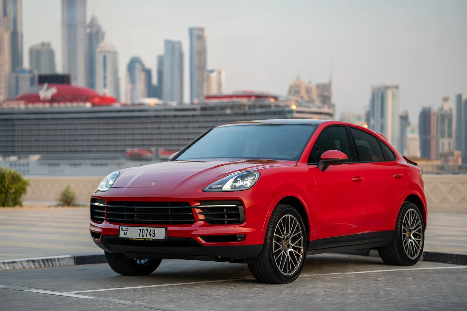 Rent Porsche Cayenne Coupe  Red 2022 in Dubai