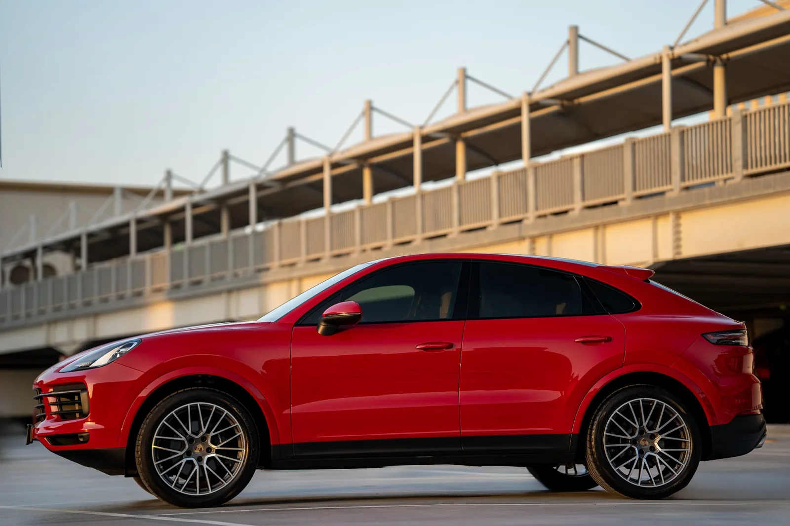 Rent Porsche Cayenne Coupe  Red 2022 in Dubai - 4 