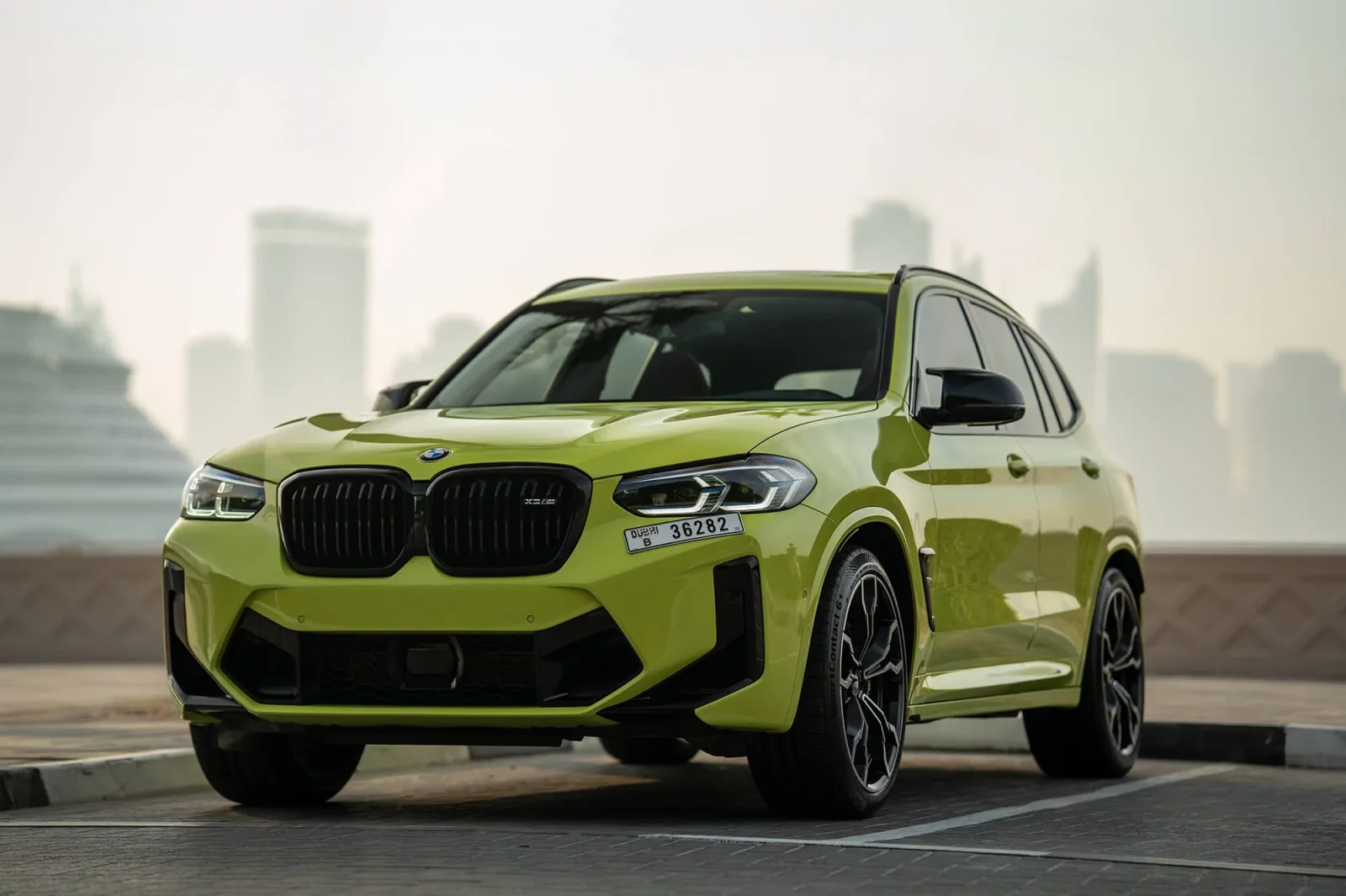 Аренда BMW X3 M Competition Желтый 2022 в Дубае