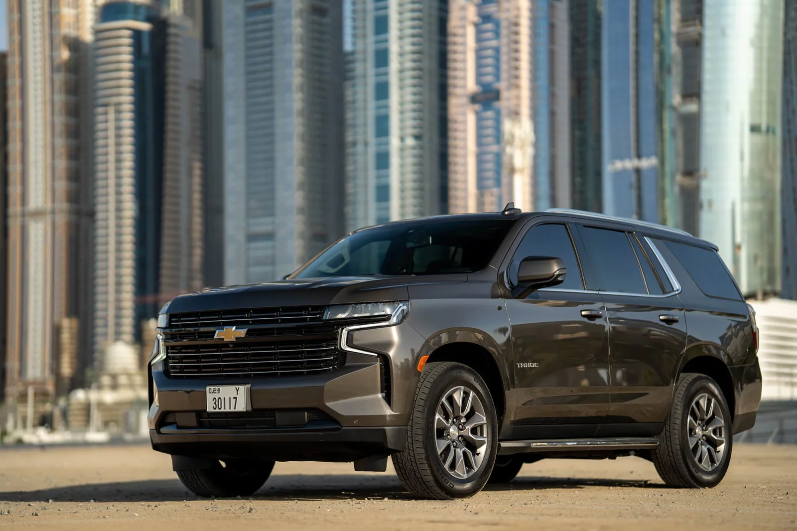 Rent Chevrolet Tahoe  Grey 2021 in Dubai