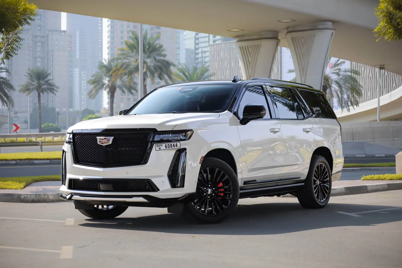 Rent Cadillac Escalade V White 2023 in Dubai