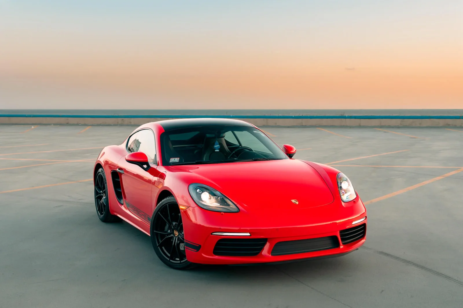 Rent Porsche Cayman  Red 2022 in Dubai